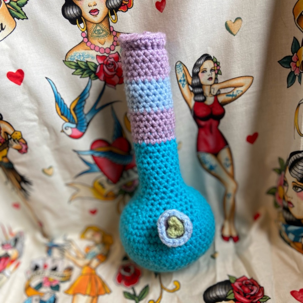 Teal Flower Vase